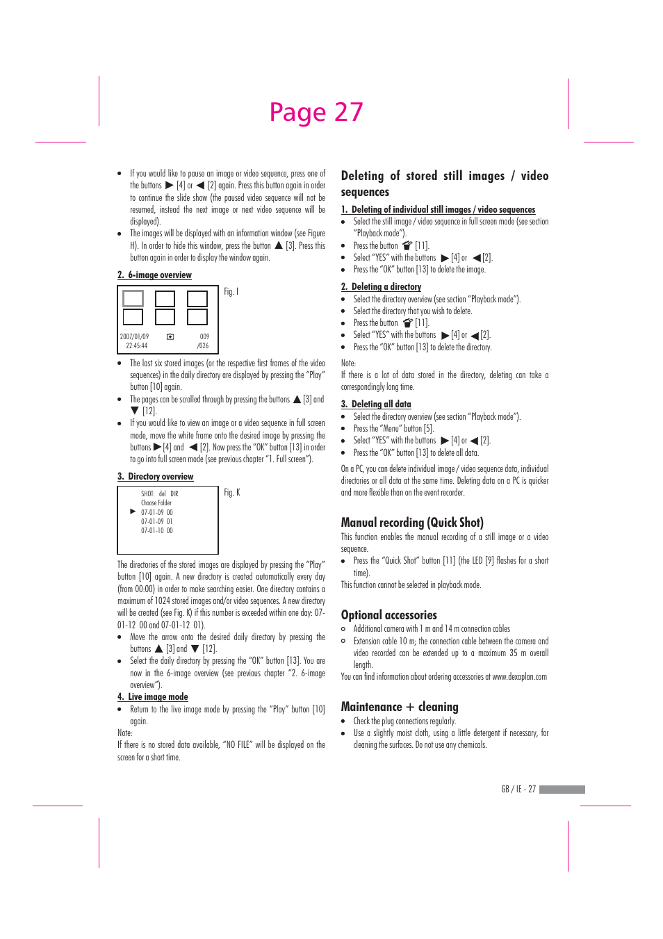 Page 27 | Dexaplan DV 622 User Manual | Page 25 / 34