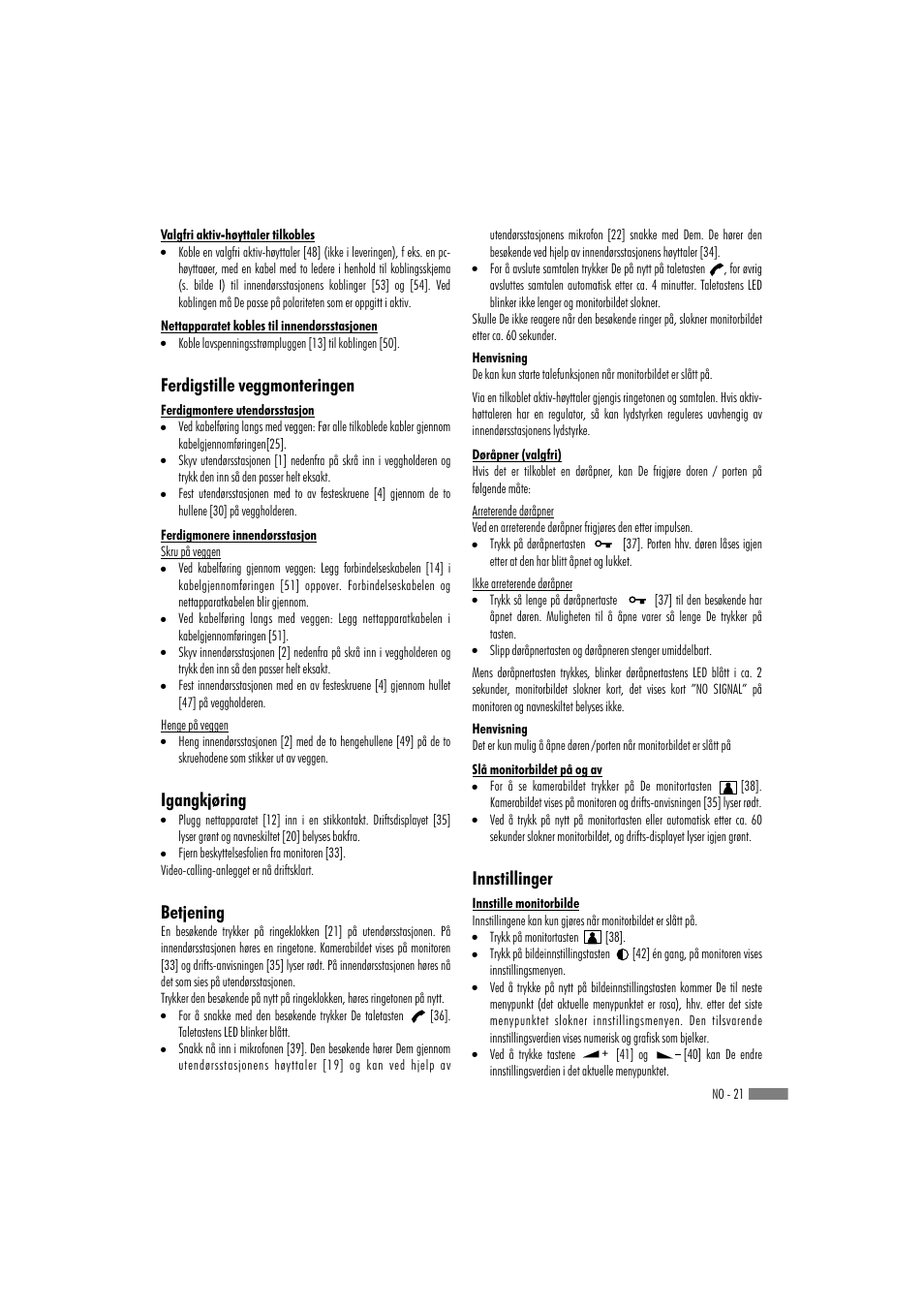 Innstillinger | Dexaplan VT 623 User Manual | Page 19 / 22