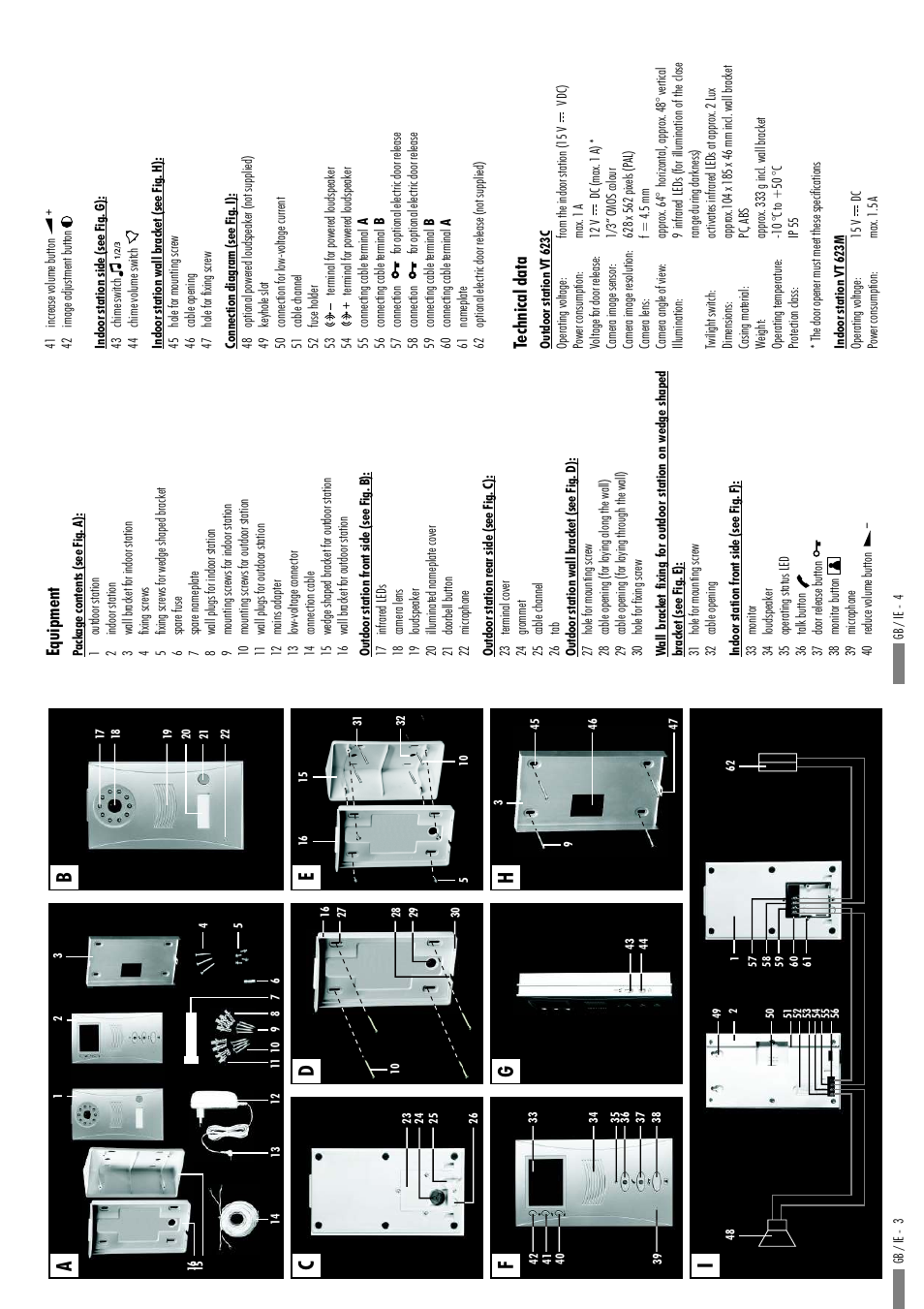 Equipment, Technical data | Dexaplan VT 623 User Manual | Page 2 / 22