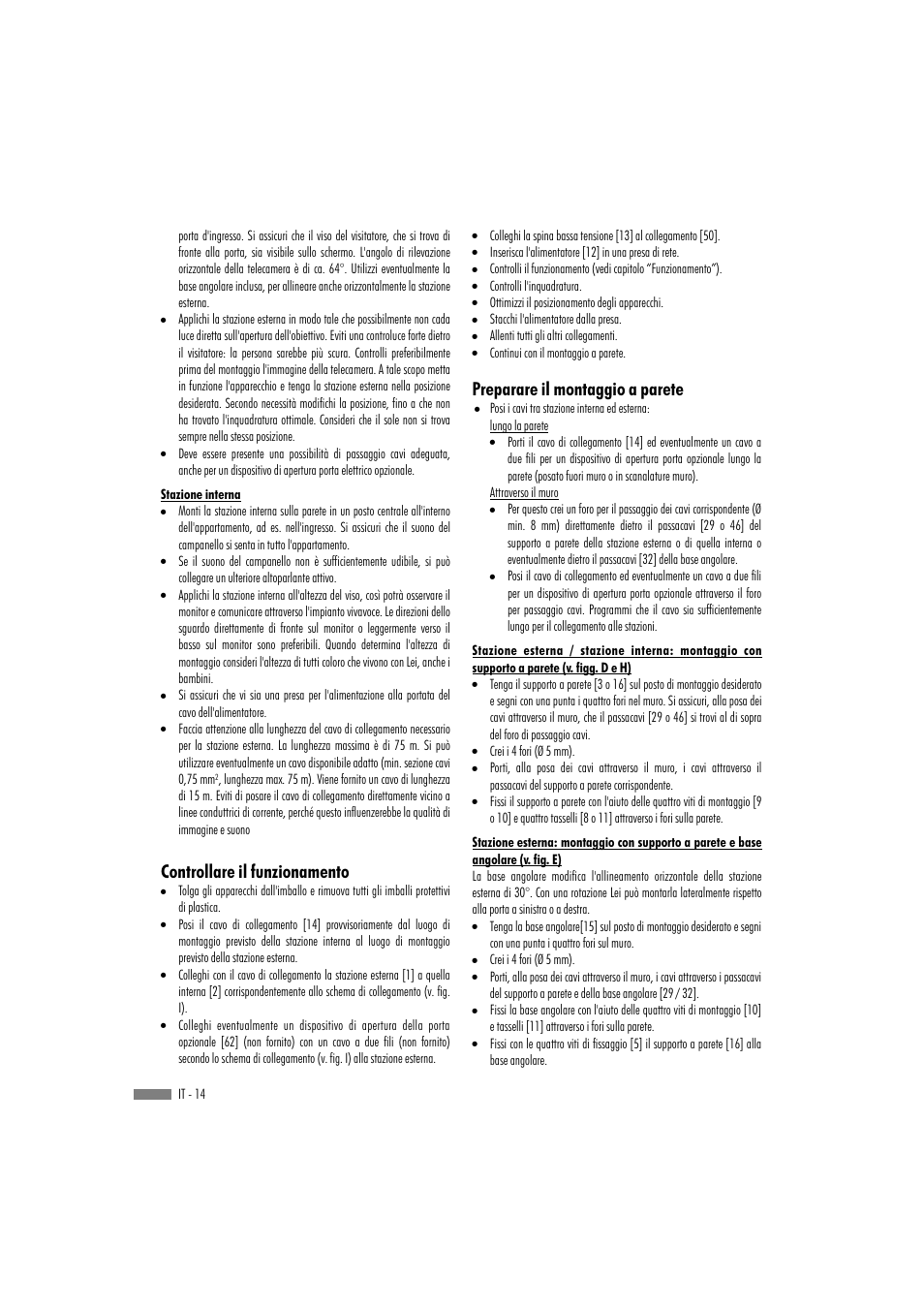 Preparare il montaggio a parete, Controllare il funzionamento | Dexaplan VT 623 User Manual | Page 12 / 30