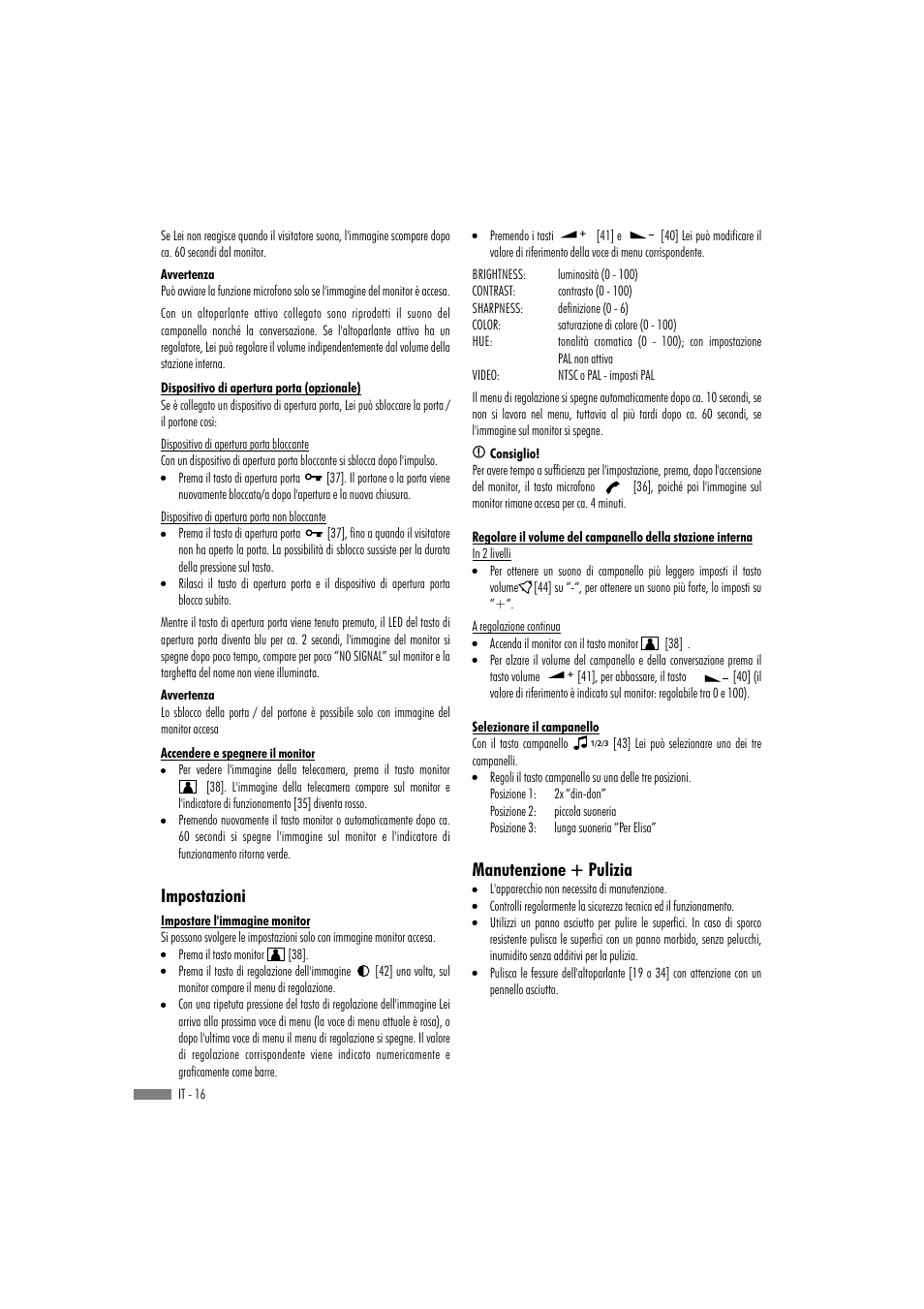 Manutenzione + pulizia, Impostazioni | Dexaplan VT 623 User Manual | Page 14 / 30