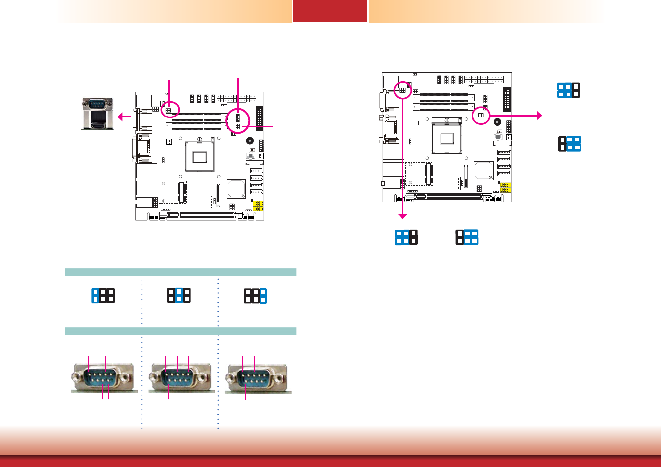 Com 1/ com 2 rs232/422/485 select, Com 1 / com 2 rs232/power select, Chapter 4 | Chapter 4 jumper settings | DFI DT122-CR Manual User Manual | Page 19 / 95