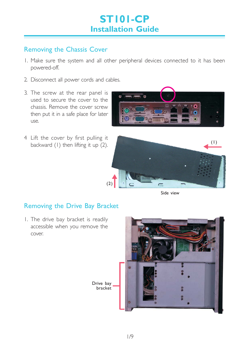 DFI ST101-CP User Manual | 9 pages