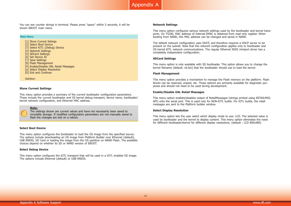 Appendix a | DFI KS200 Manual User Manual | Page 26 / 29