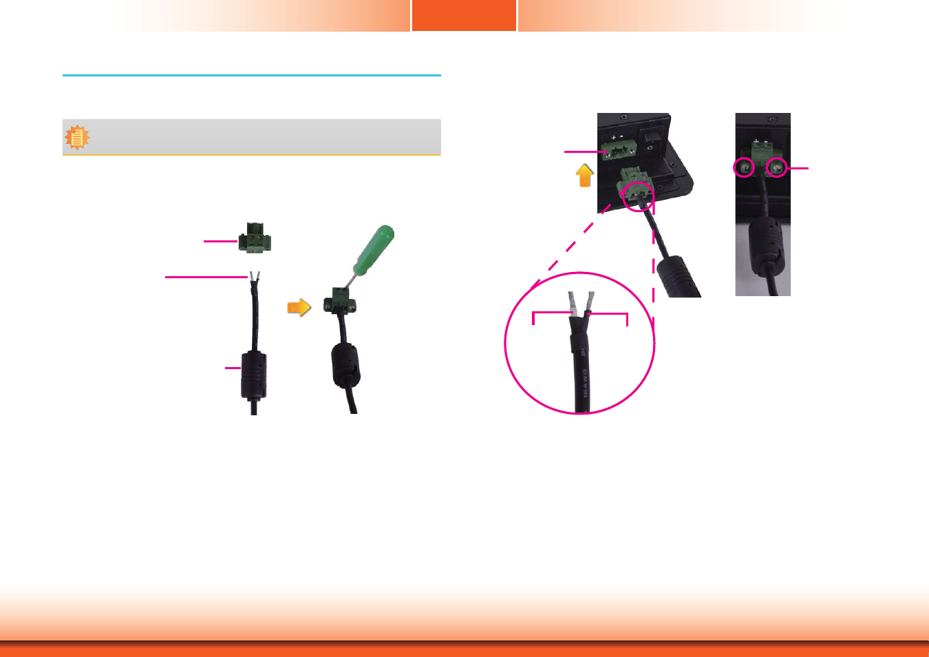 Chapter 2 - installing the devices, Connecting the cable to terminal blocks, Chapter 2 chapter 2 - installing the devices | DFI KS210-IMX6 Manual User Manual | Page 10 / 41