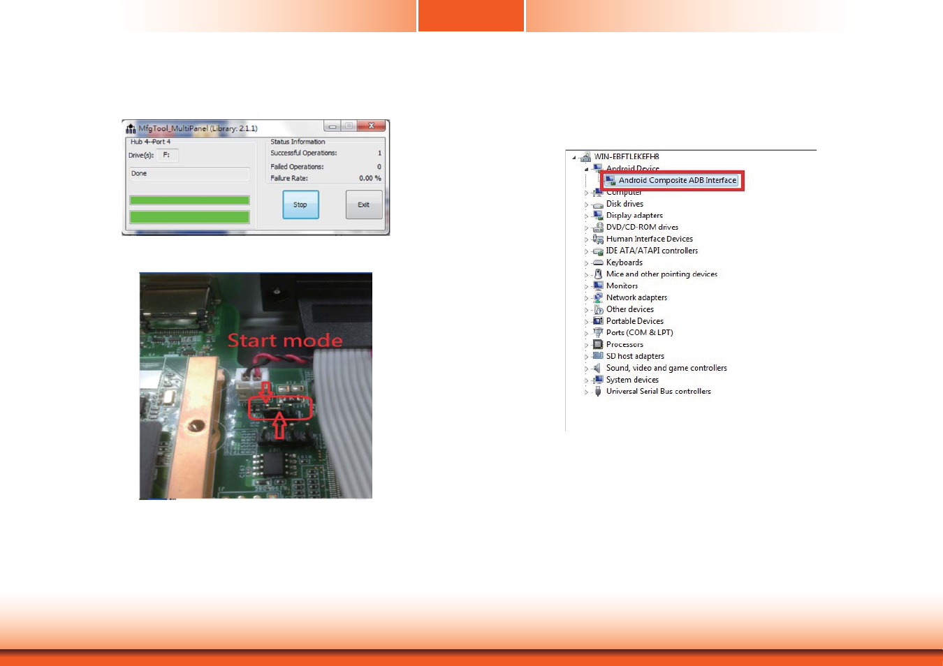 How to use the adb tool, Chapter 6 | DFI KS210-IMX6 Manual User Manual | Page 39 / 41