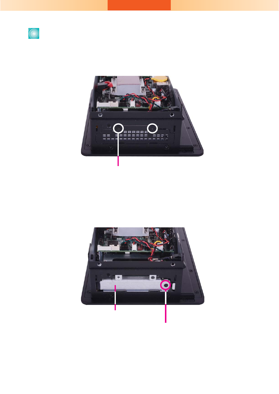 Installing the 2.5" sata drive | DFI KS230-CD Installation Guide User Manual | Page 2 / 6