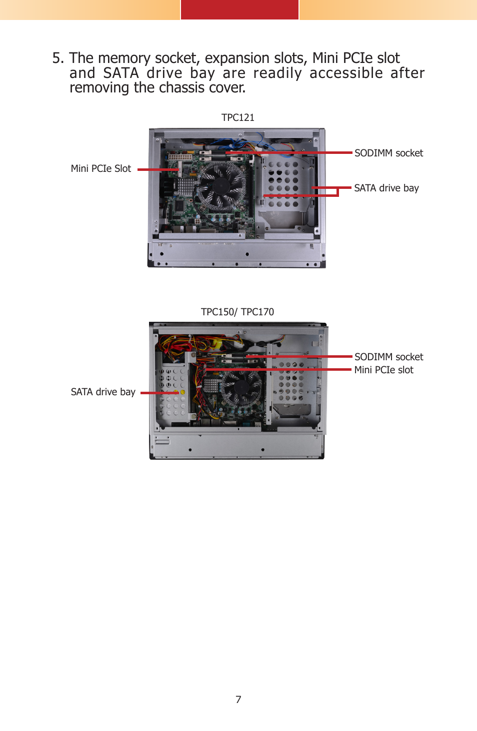 DFI TPC121 Installation Guide User Manual | Page 7 / 28