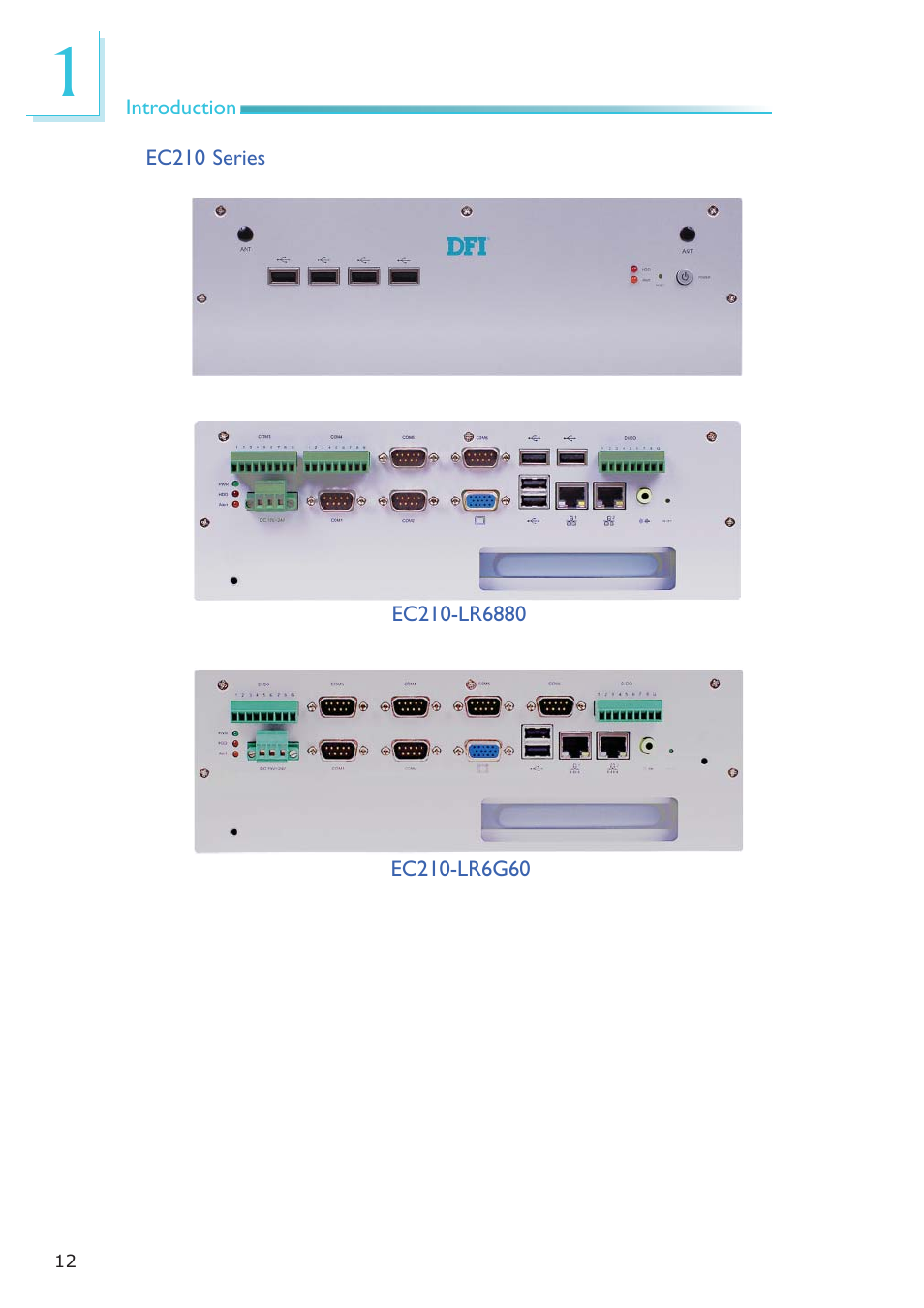 DFI EC200 Series User Manual | Page 12 / 204
