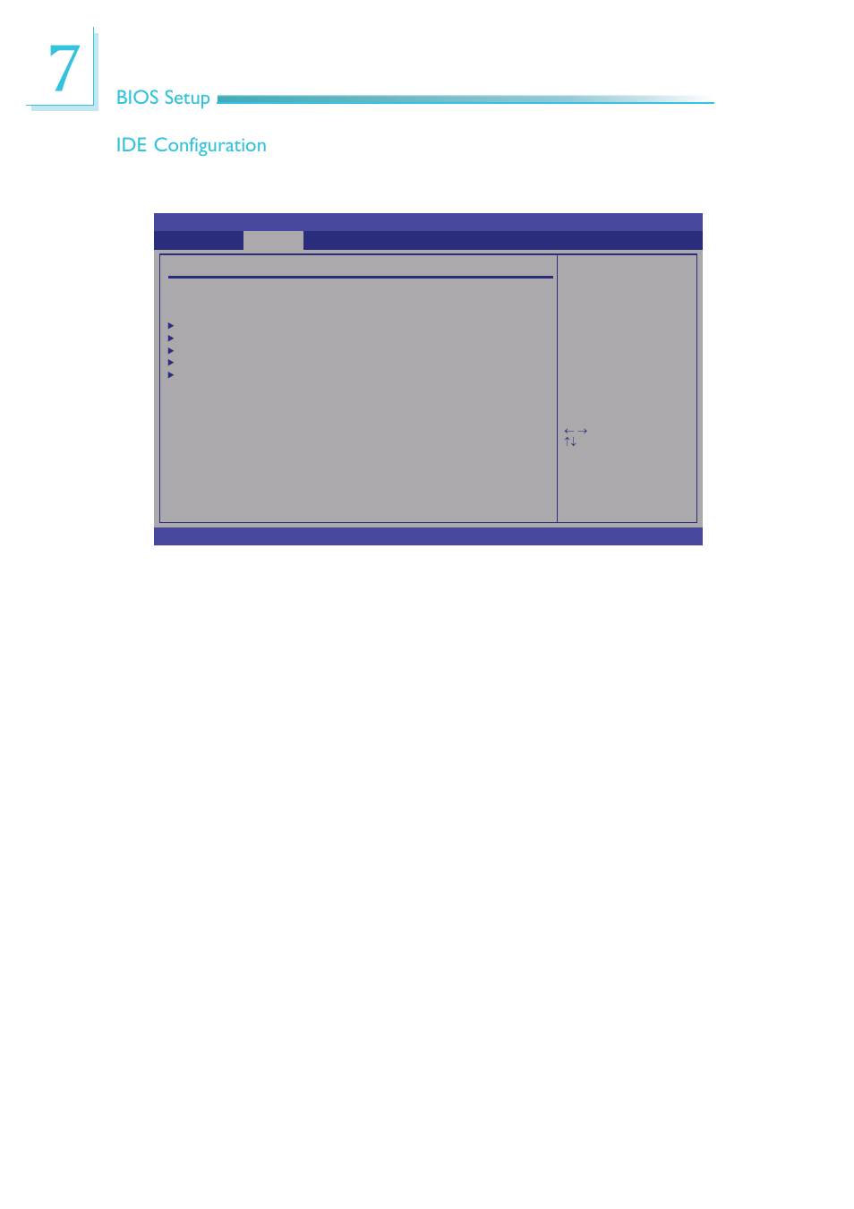 Bios setup ide configuration | DFI EC200 Series User Manual | Page 122 / 204