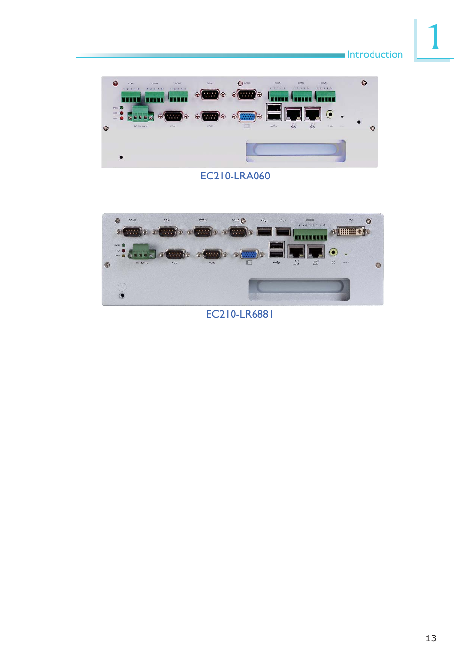 DFI EC200 Series User Manual | Page 13 / 204