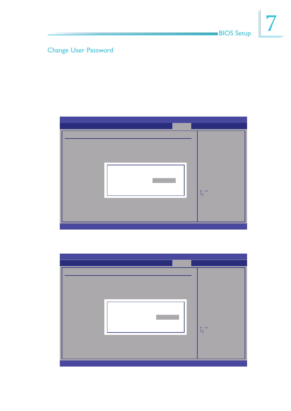 Bios setup change user password | DFI EC200 Series User Manual | Page 145 / 204