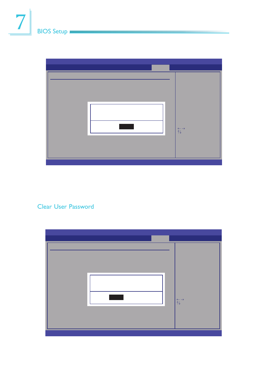 Bios setup, Clear user password | DFI EC200 Series User Manual | Page 146 / 204