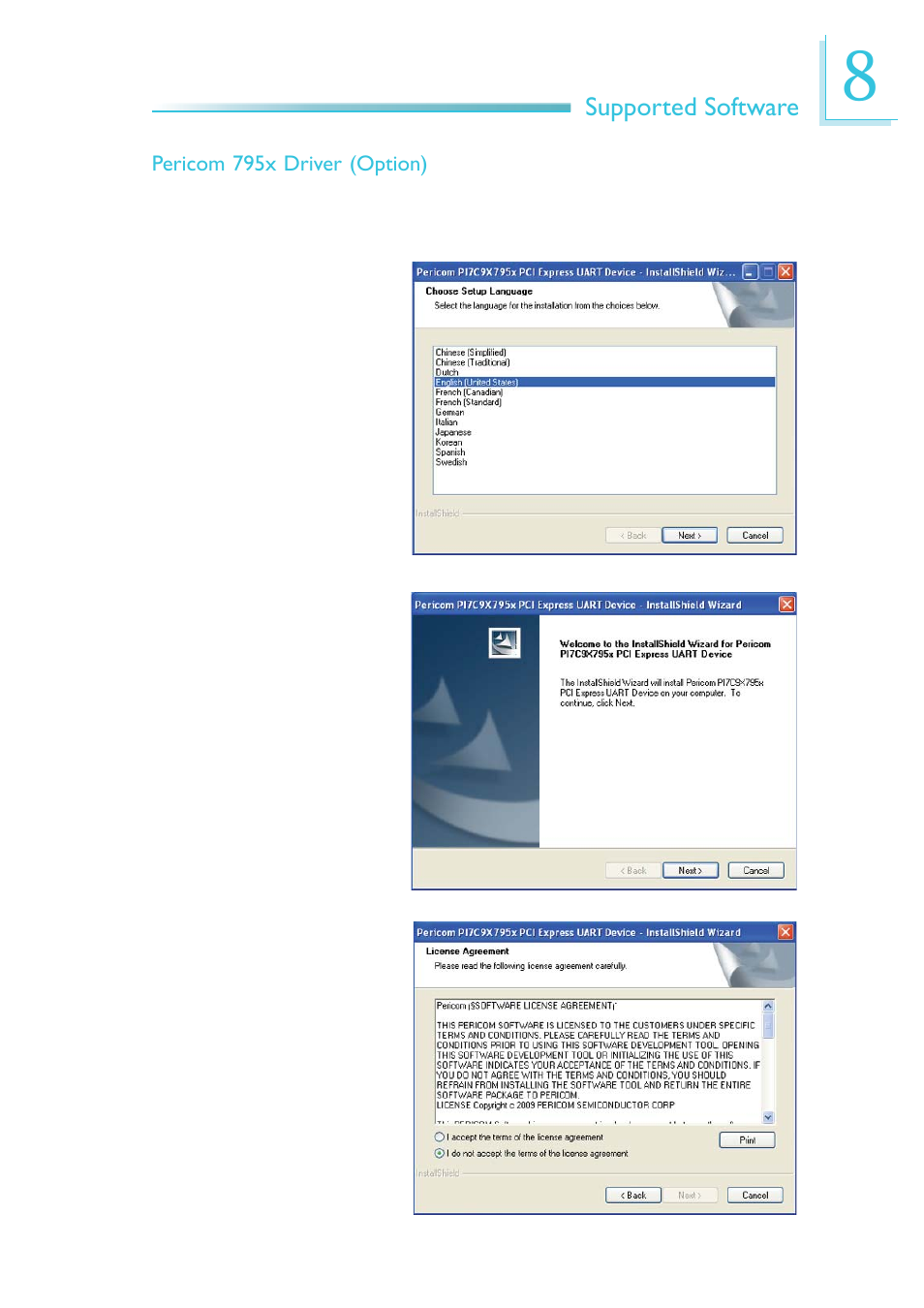 Supported software | DFI EC200 Series User Manual | Page 179 / 204
