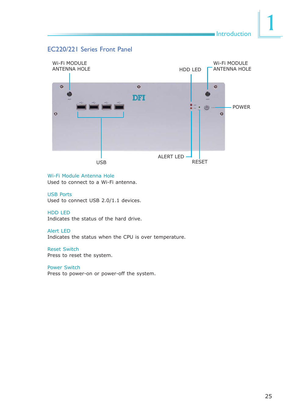 DFI EC200 Series User Manual | Page 25 / 204