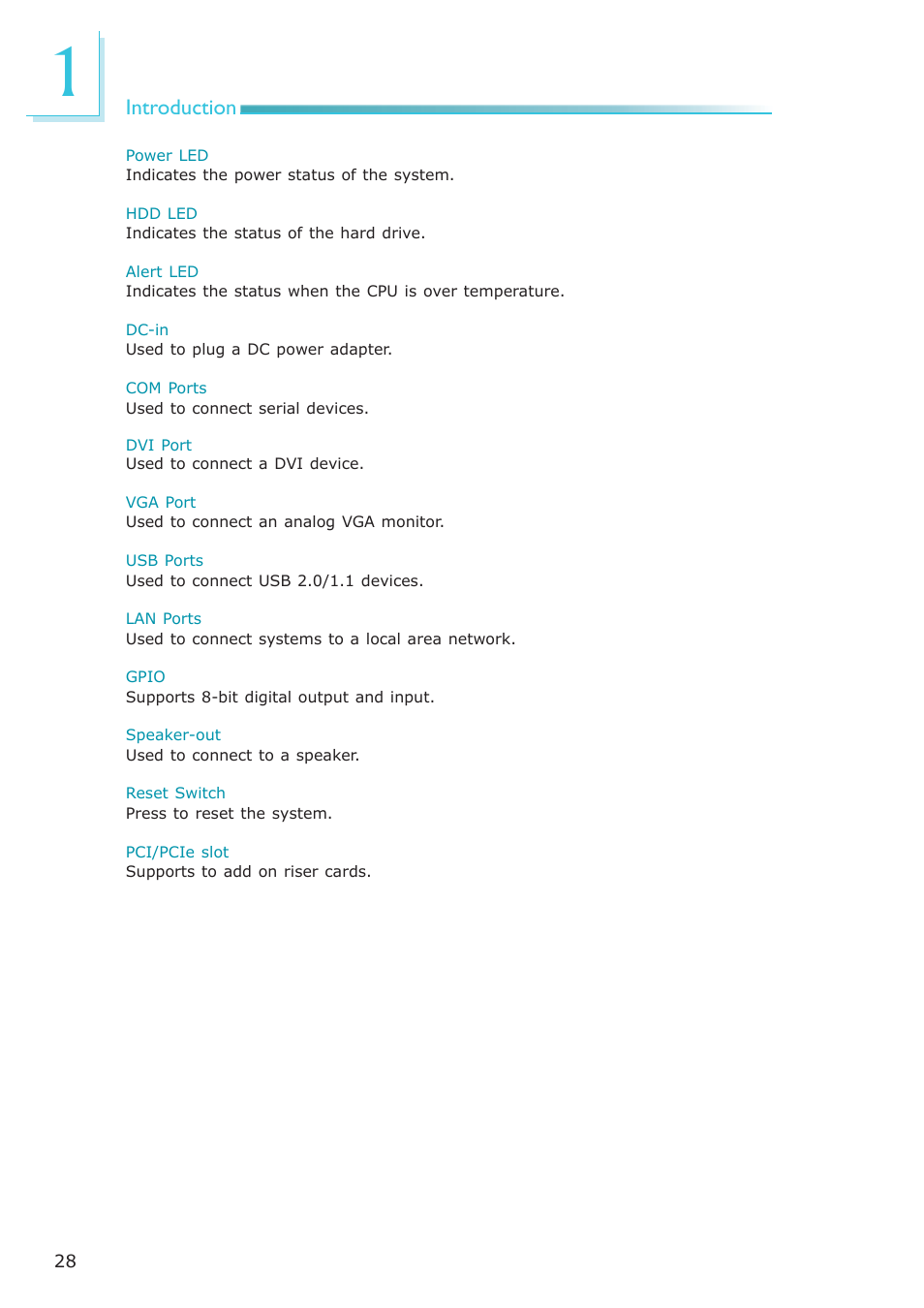 Introduction | DFI EC200 Series User Manual | Page 28 / 204