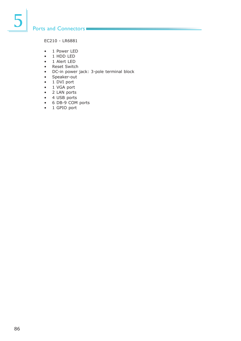 DFI EC200 Series User Manual | Page 86 / 204