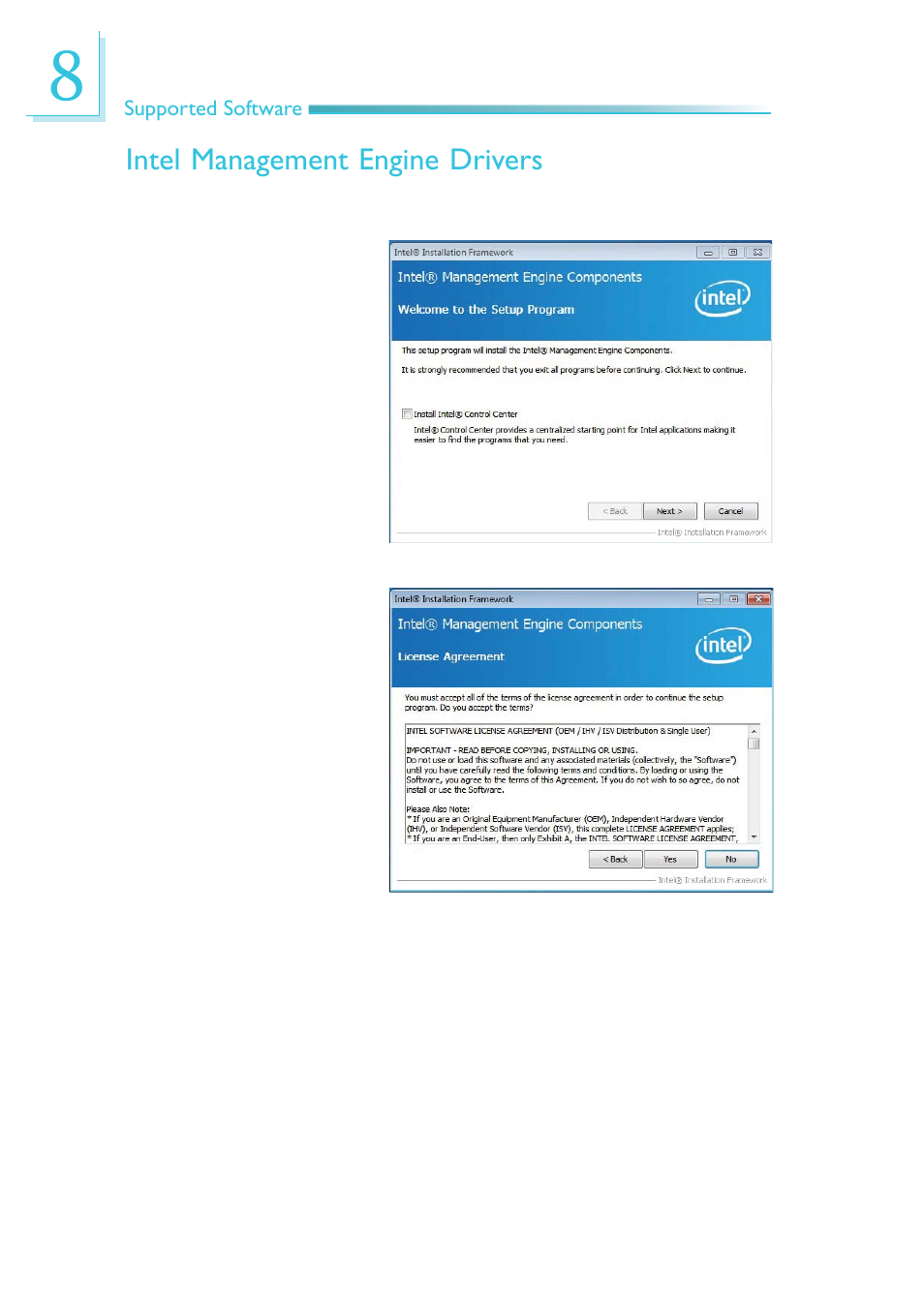 Intel management engine drivers | DFI EC300 Series User Manual | Page 162 / 206