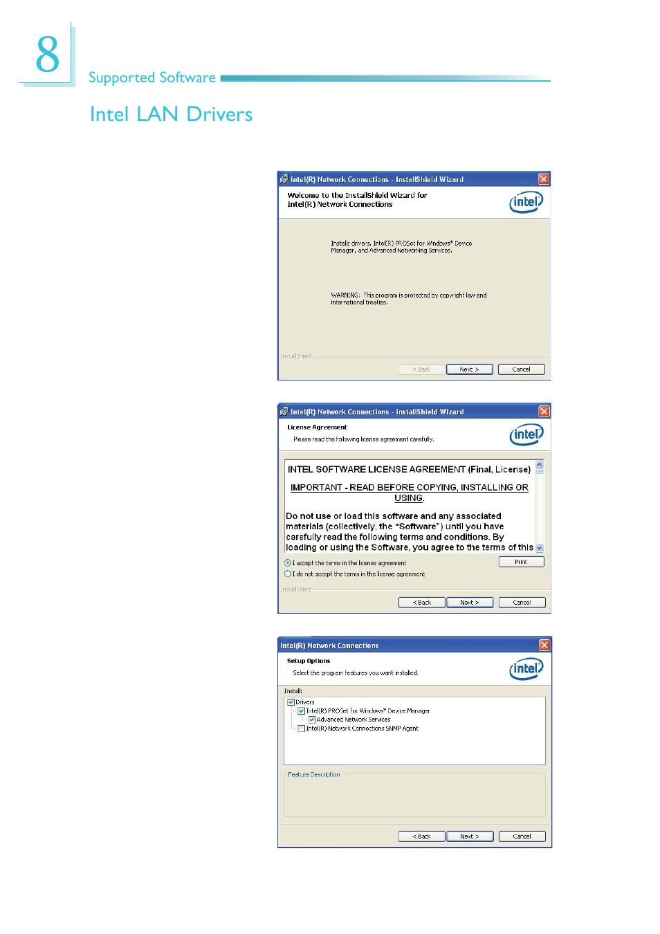 Intel lan drivers | DFI EC300 Series User Manual | Page 168 / 206