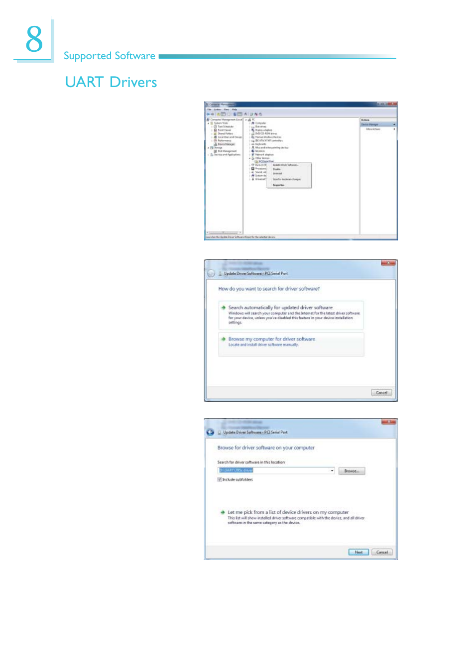 Uart drivers | DFI EC300 Series User Manual | Page 184 / 206