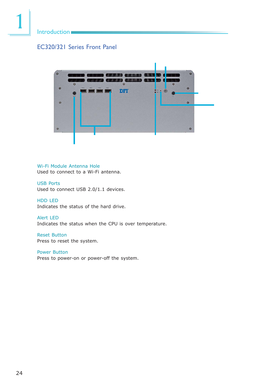 DFI EC300 Series User Manual | Page 24 / 206