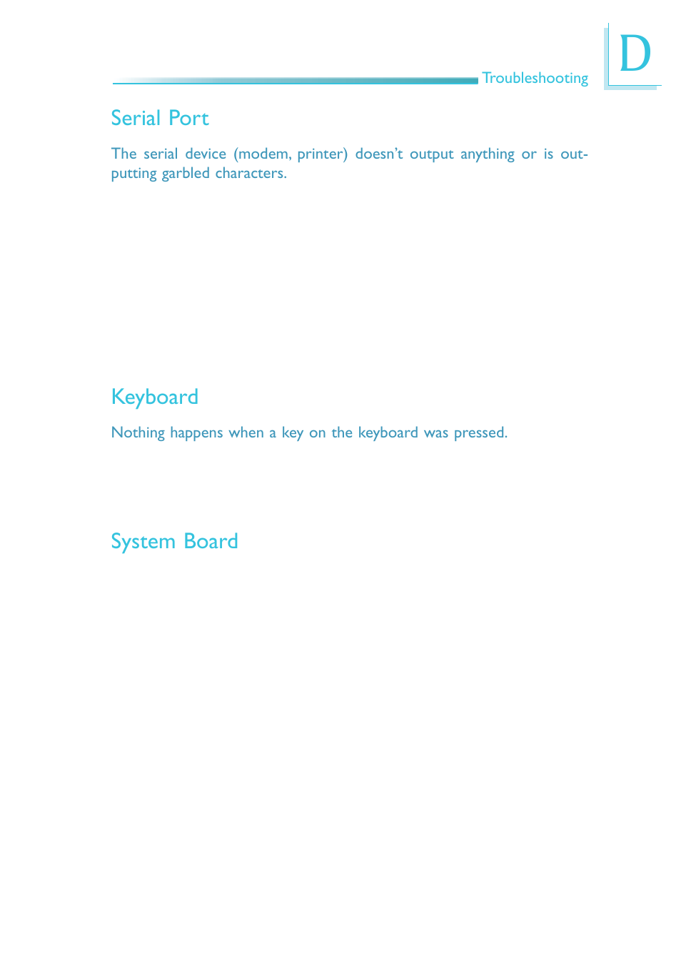 Serial port, Keyboard, System board | DFI DS912-OT Manual User Manual | Page 123 / 123