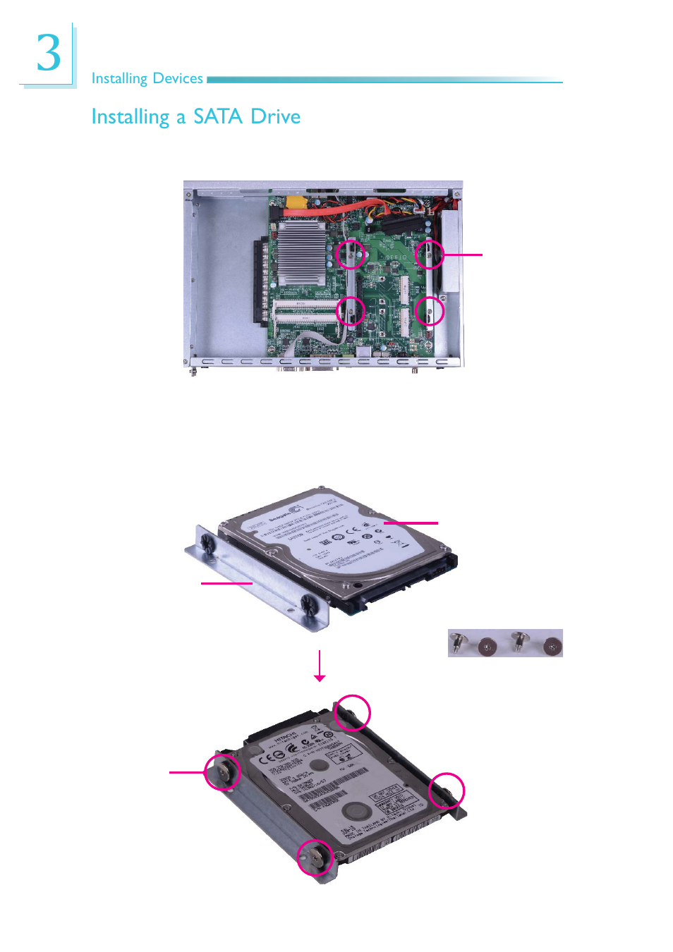 Installing a sata drive | DFI DS912-OT Manual User Manual | Page 24 / 123