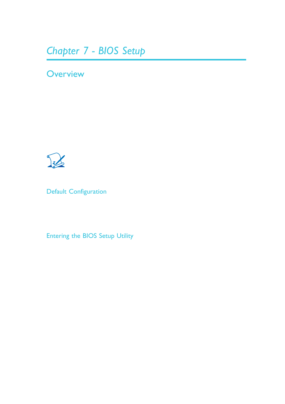 Chapter 7 - bios setup, Overview | DFI DS912-OT Manual User Manual | Page 59 / 123