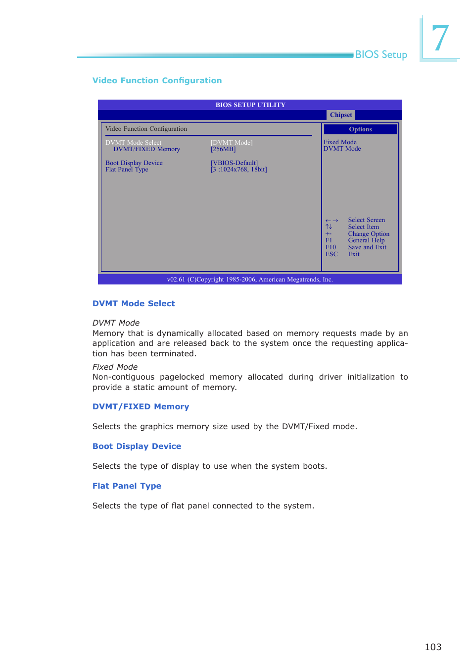 Bios setup | DFI ES121-LR User Manual | Page 103 / 175