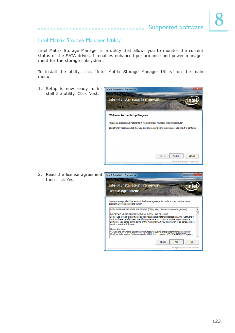 Supported software | DFI ES121-LR User Manual | Page 123 / 175