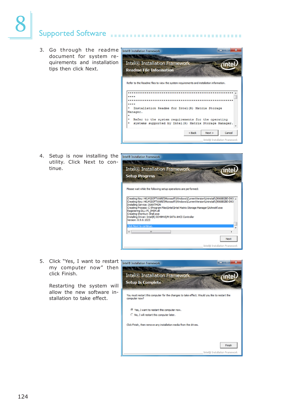 Supported software | DFI ES121-LR User Manual | Page 124 / 175