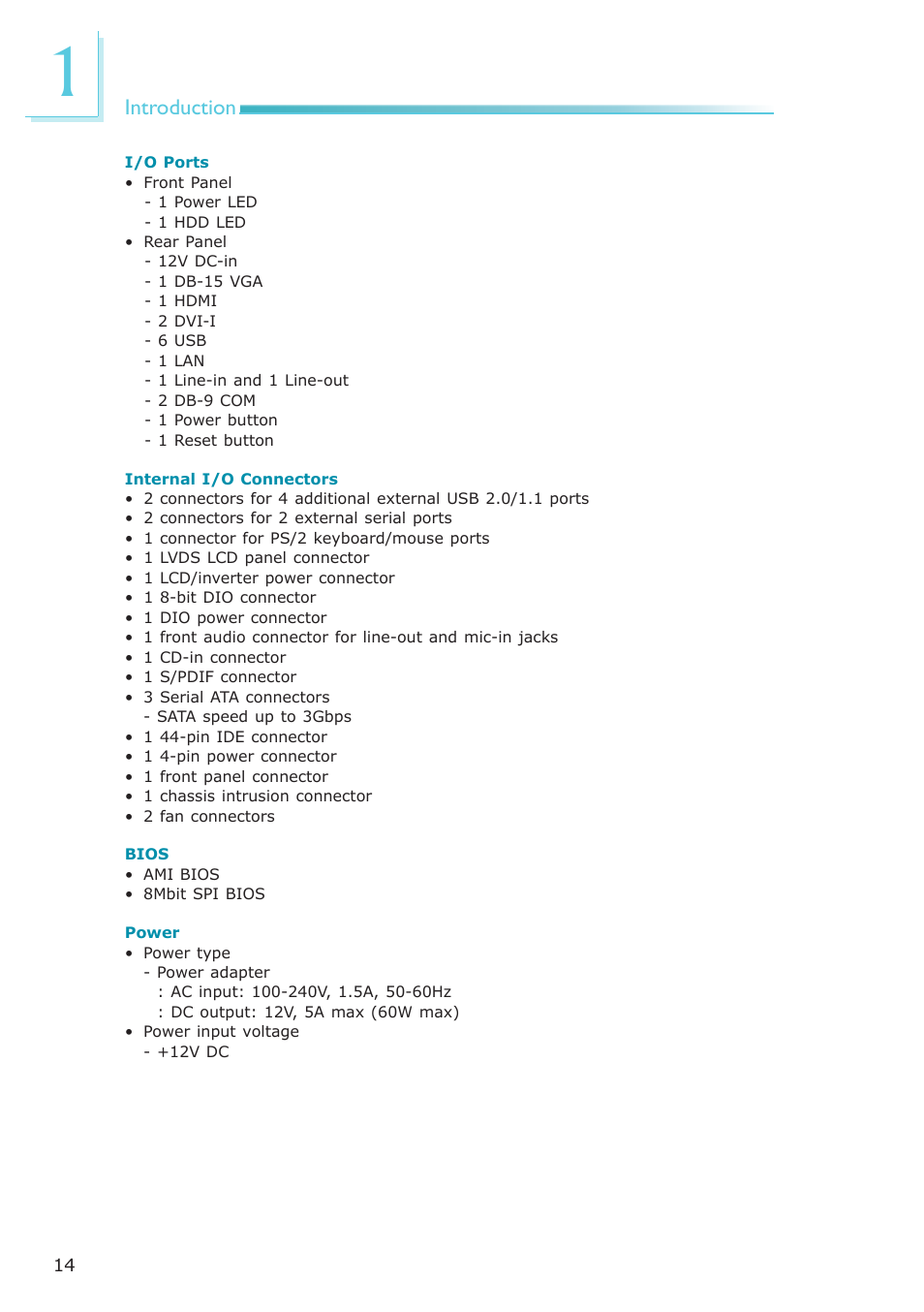 DFI ES121-LR User Manual | Page 14 / 175
