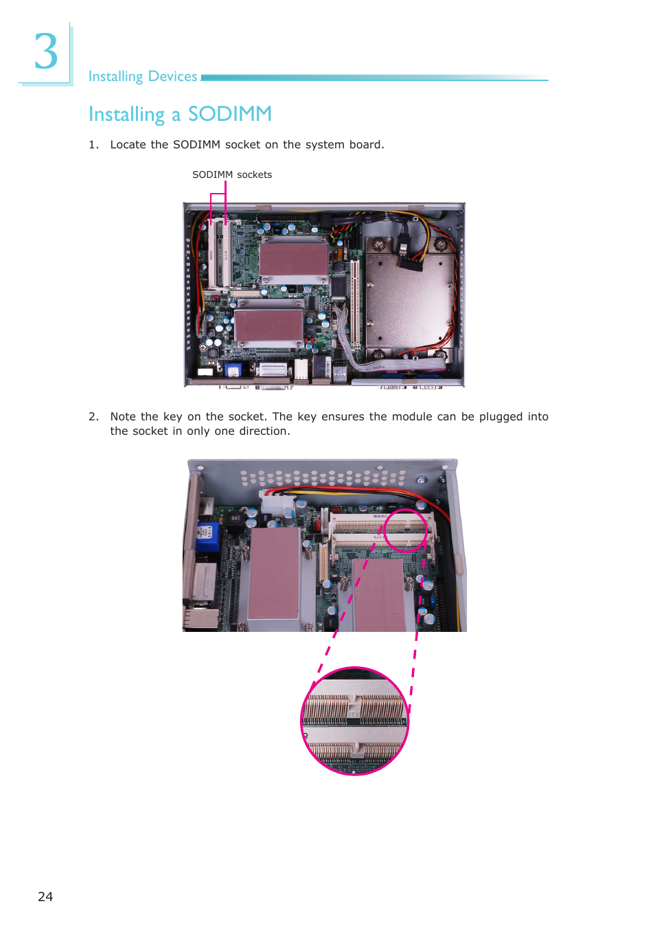 Installing a sodimm | DFI ES121-LR User Manual | Page 24 / 175
