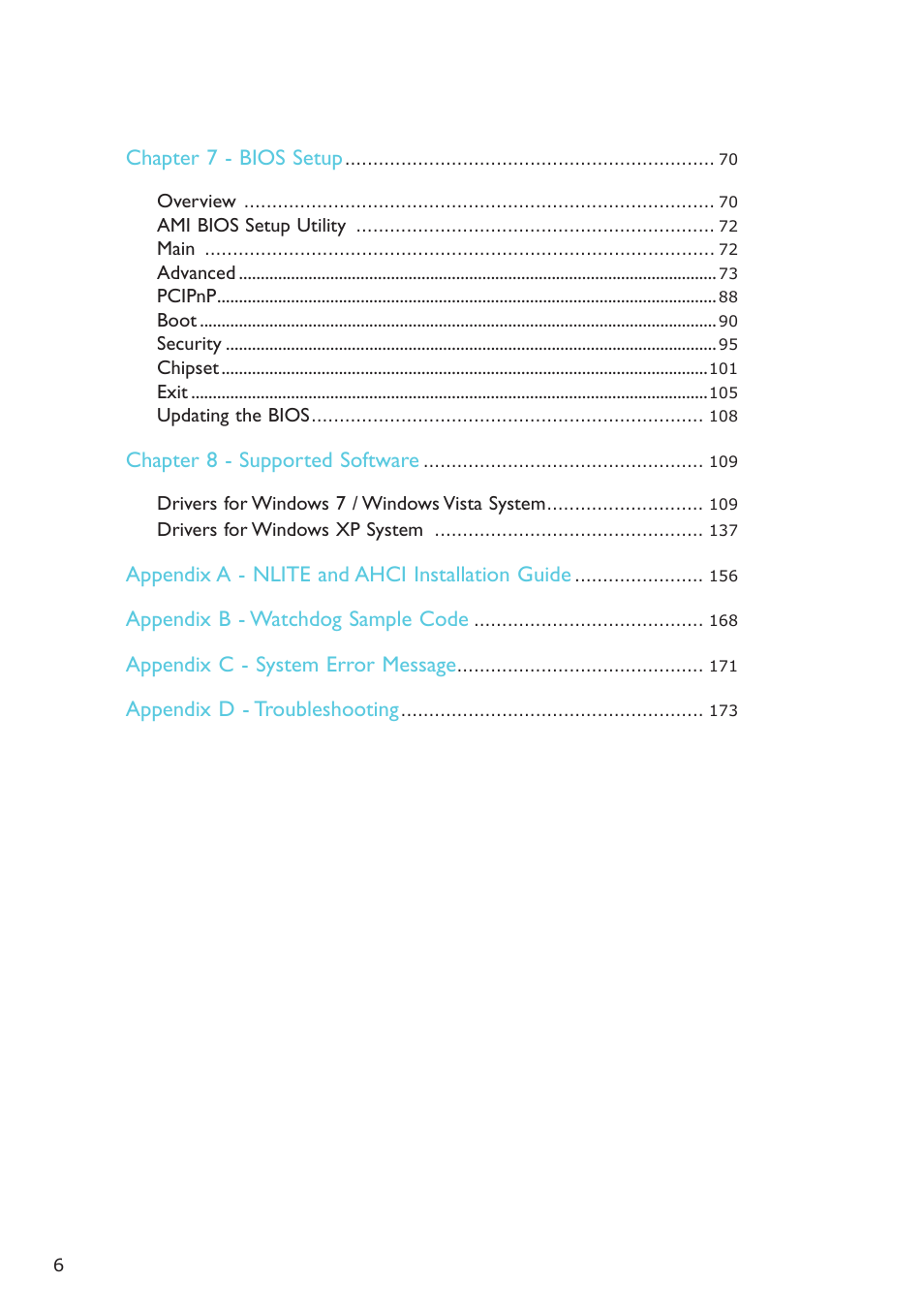 DFI ES121-LR User Manual | Page 6 / 175