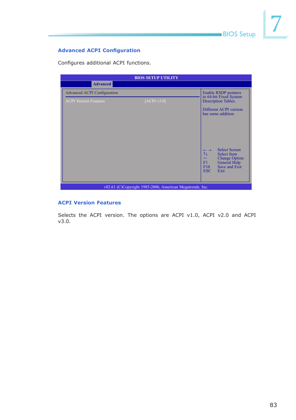 Bios setup | DFI ES121-LR User Manual | Page 83 / 175