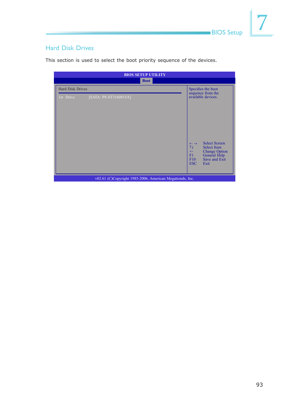 Bios setup, Hard disk drives | DFI ES121-LR User Manual | Page 93 / 175