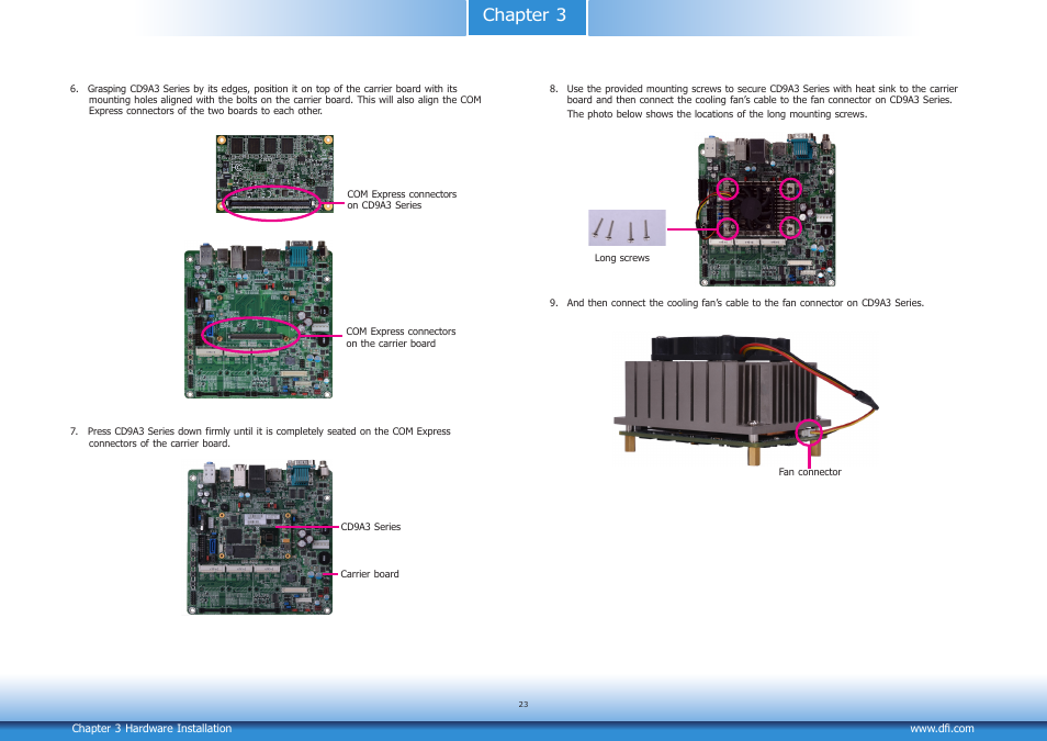 Chapter 3 | DFI CD9A3 series User Manual | Page 23 / 60