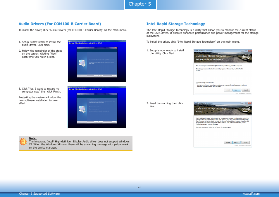 Chapter 5 | DFI CD9A3 series User Manual | Page 41 / 60