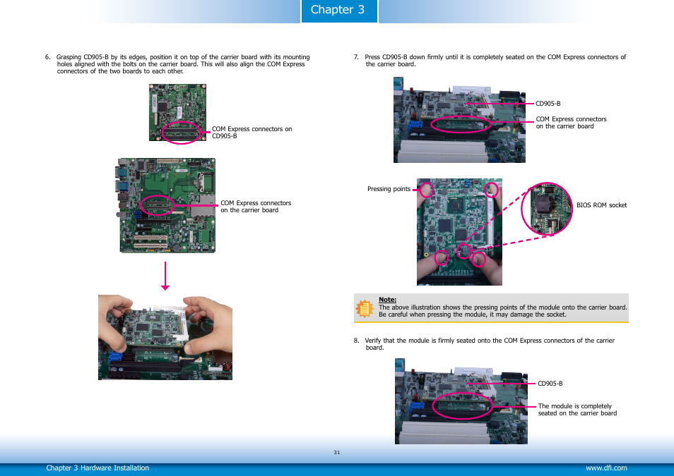 Chapter 3 | DFI CD905-B series User Manual | Page 31 / 68