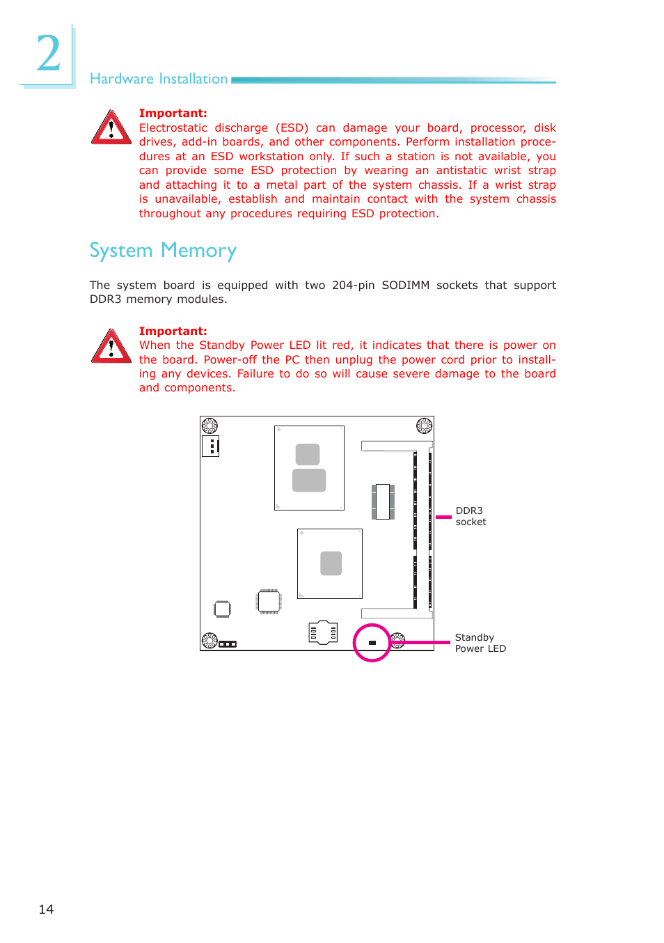 System memory | DFI CP908-B User Manual | Page 14 / 104