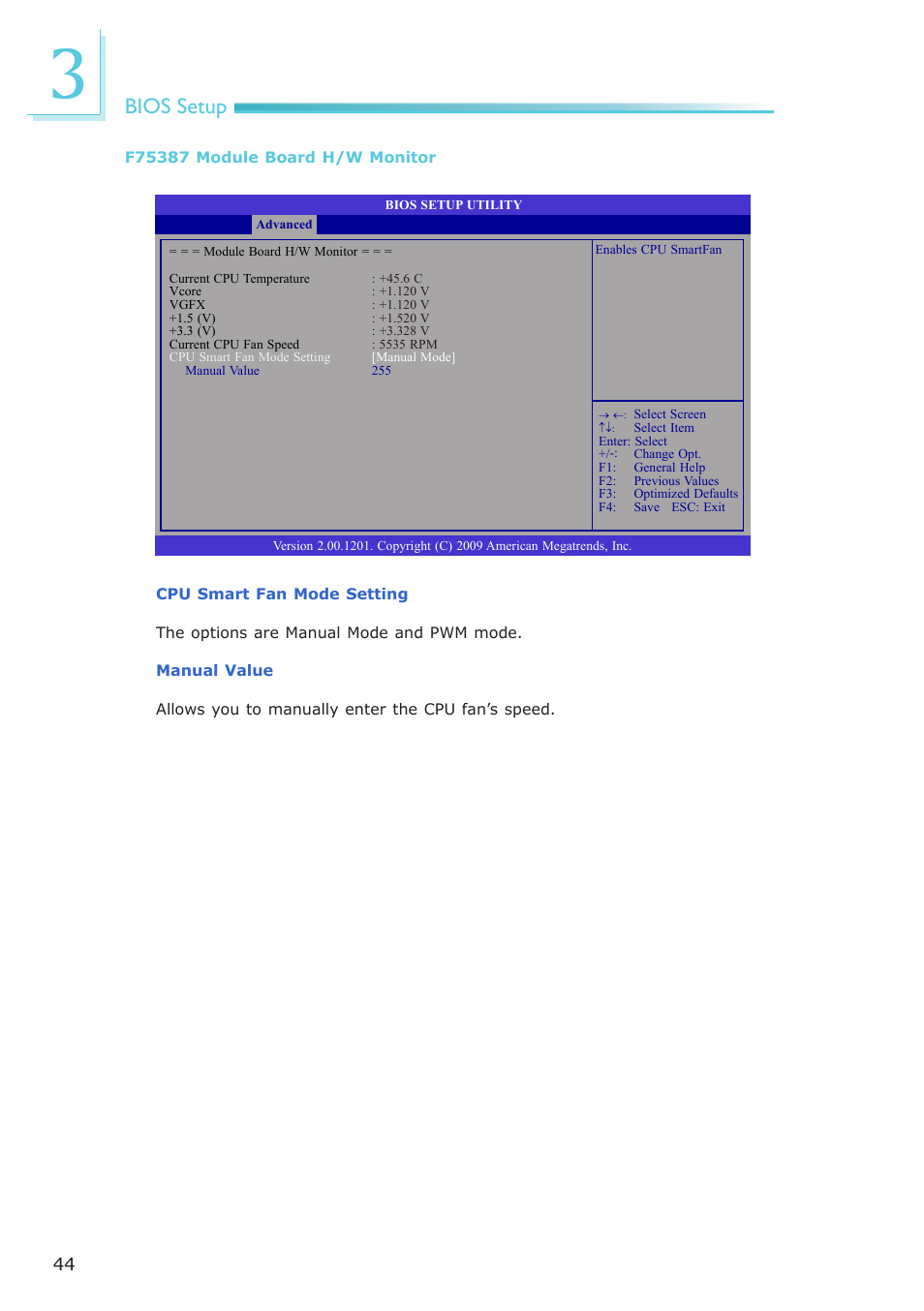 Bios setup | DFI CP908-B User Manual | Page 44 / 104