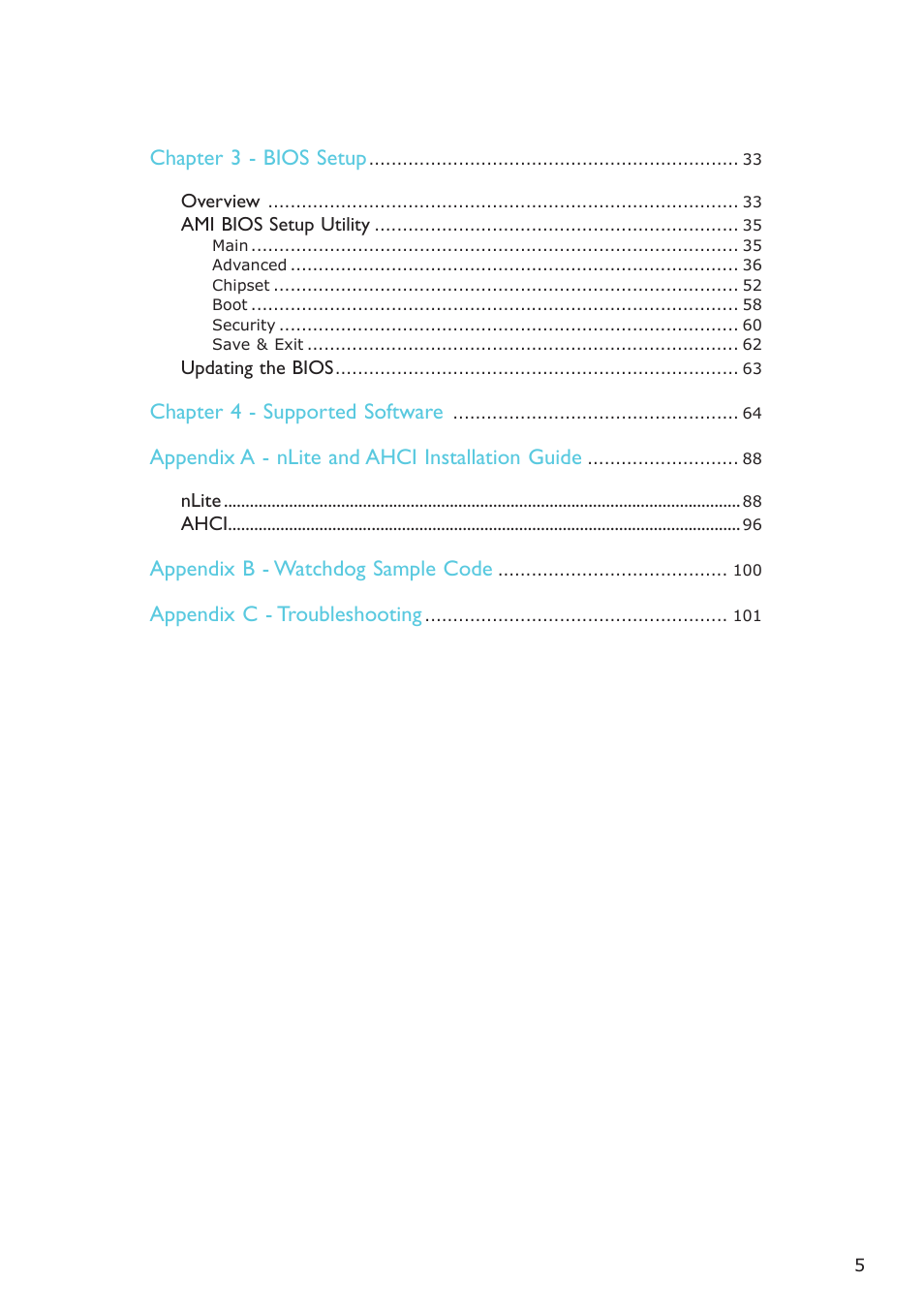 DFI CP908-B User Manual | Page 5 / 104