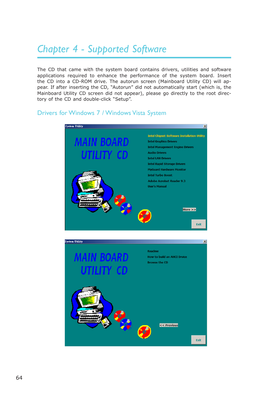 Chapter 4 - supported software | DFI CP908-B User Manual | Page 64 / 104