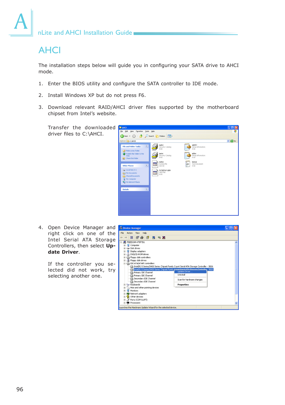 Ahci | DFI CP908-B User Manual | Page 96 / 104