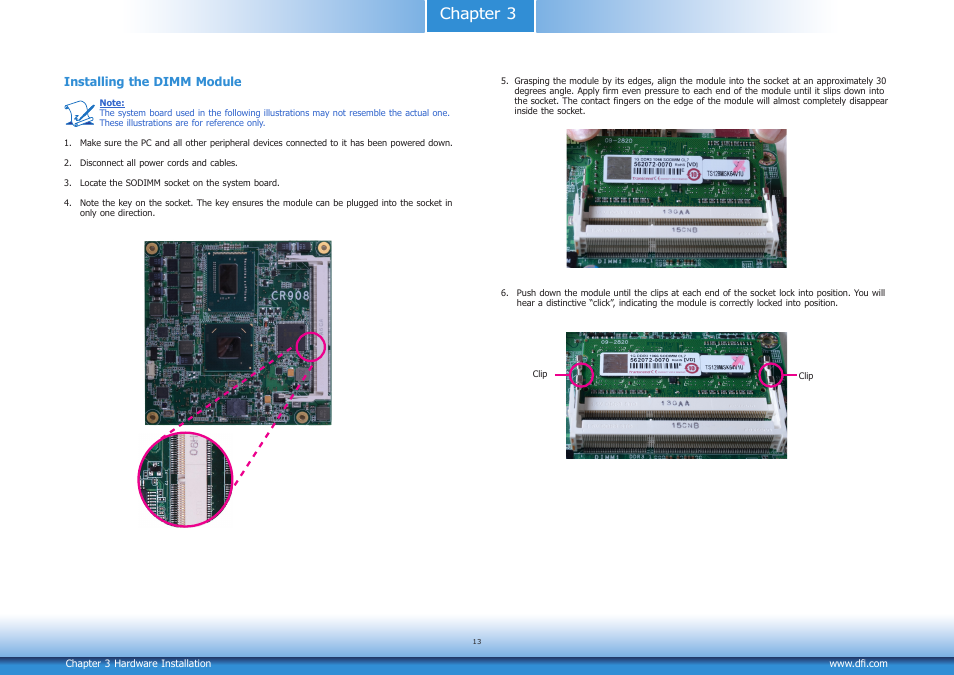 Chapter 3 | DFI CR908-B User Manual | Page 13 / 68