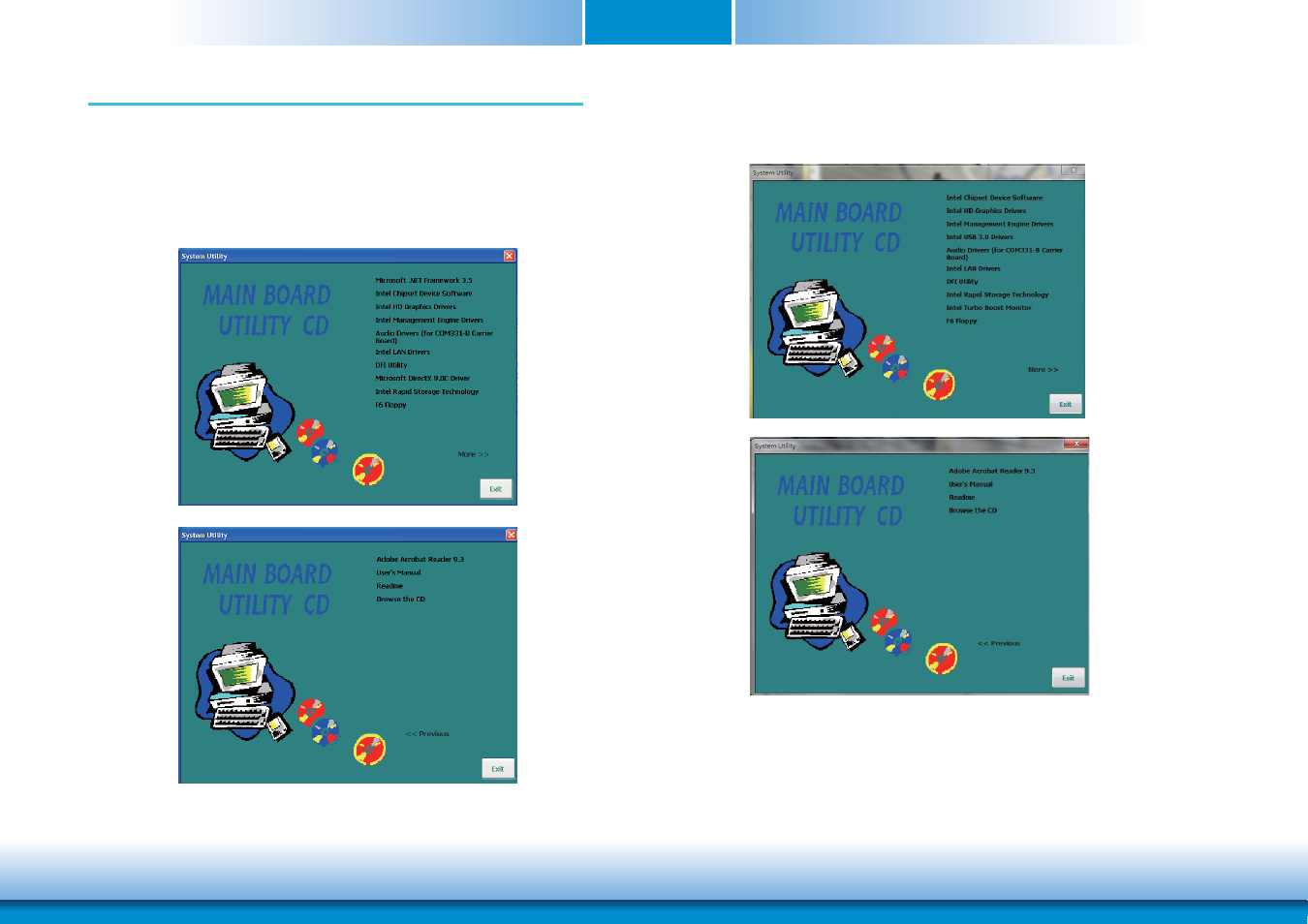 Chapter 5 - supported software, Chapter 5 chapter 5 - supported software, Auto run pages (for windows 7) | DFI CR908-B User Manual | Page 45 / 68