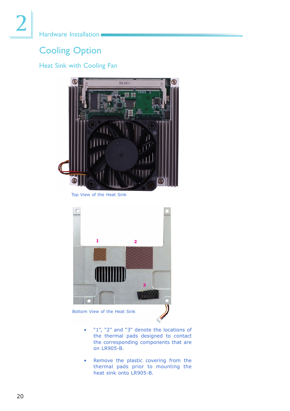 Cooling option | DFI LR905-B18D User Manual | Page 20 / 93