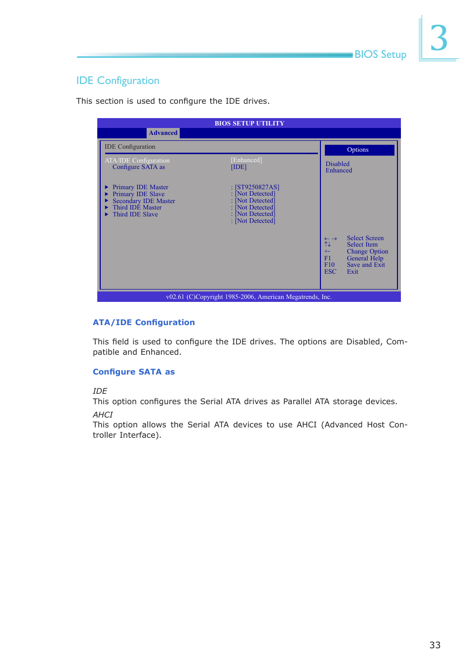 Bios setup ide configuration | DFI LR905-B18D User Manual | Page 33 / 93