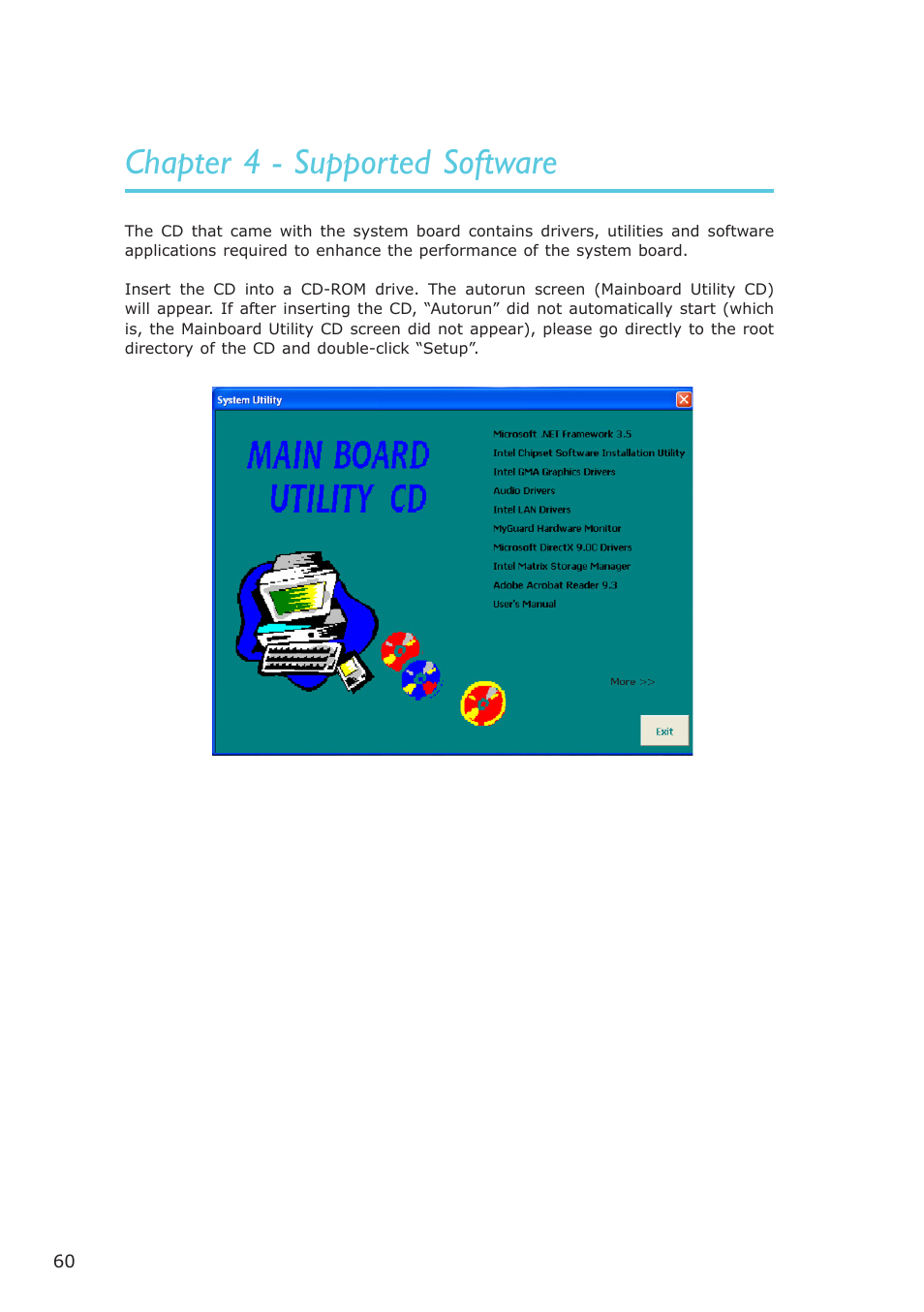 Chapter 4 - supported software | DFI LR905-B18D User Manual | Page 60 / 93