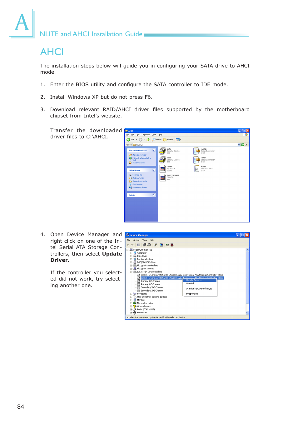 Ahci | DFI LR905-B18D User Manual | Page 84 / 93